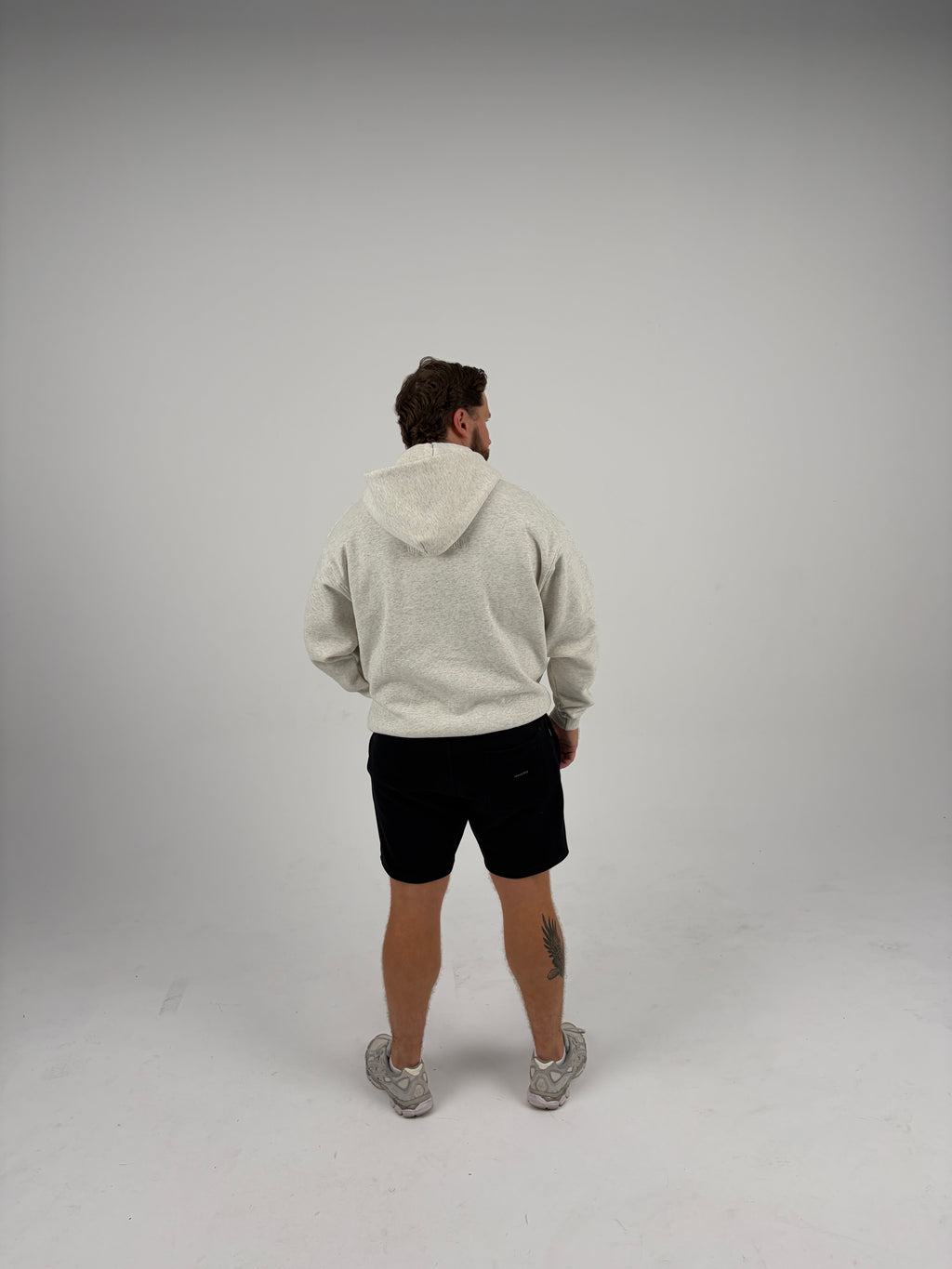 Oversized Zip Hoodie - Oatmeal Grey