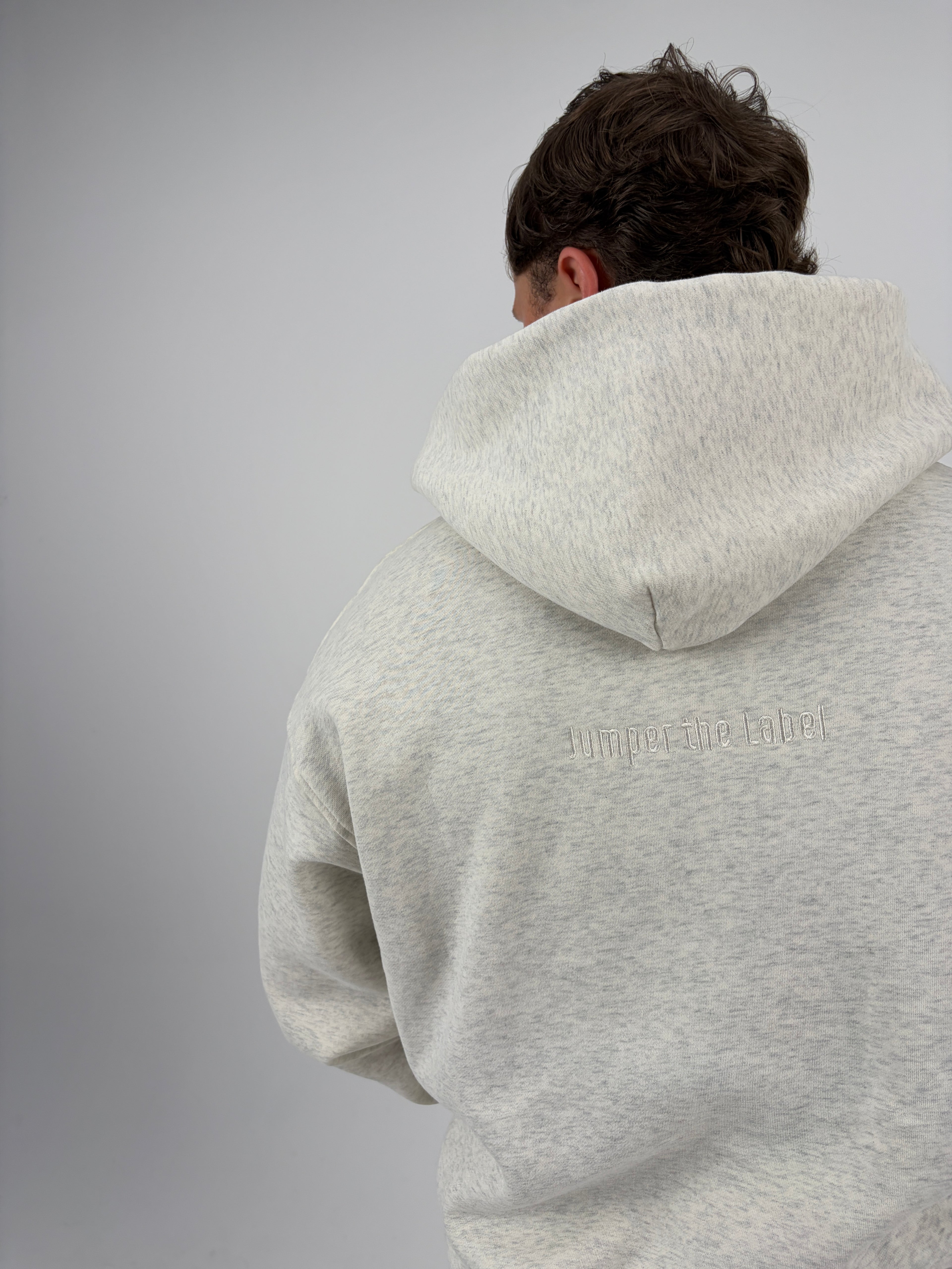 Oversized Zip Hoodie - Oatmeal Grey