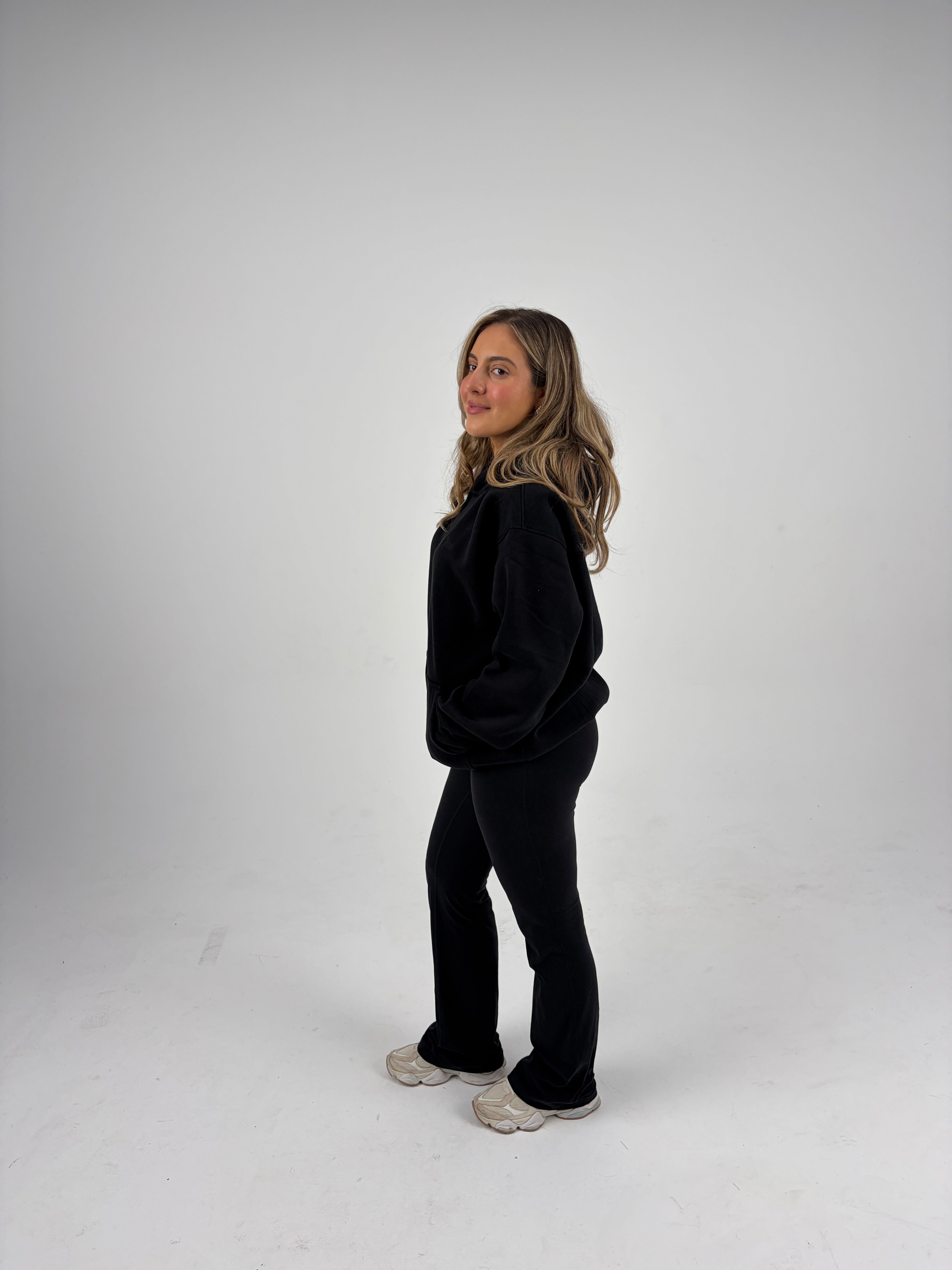 Oversized Zip Hoodie - Black