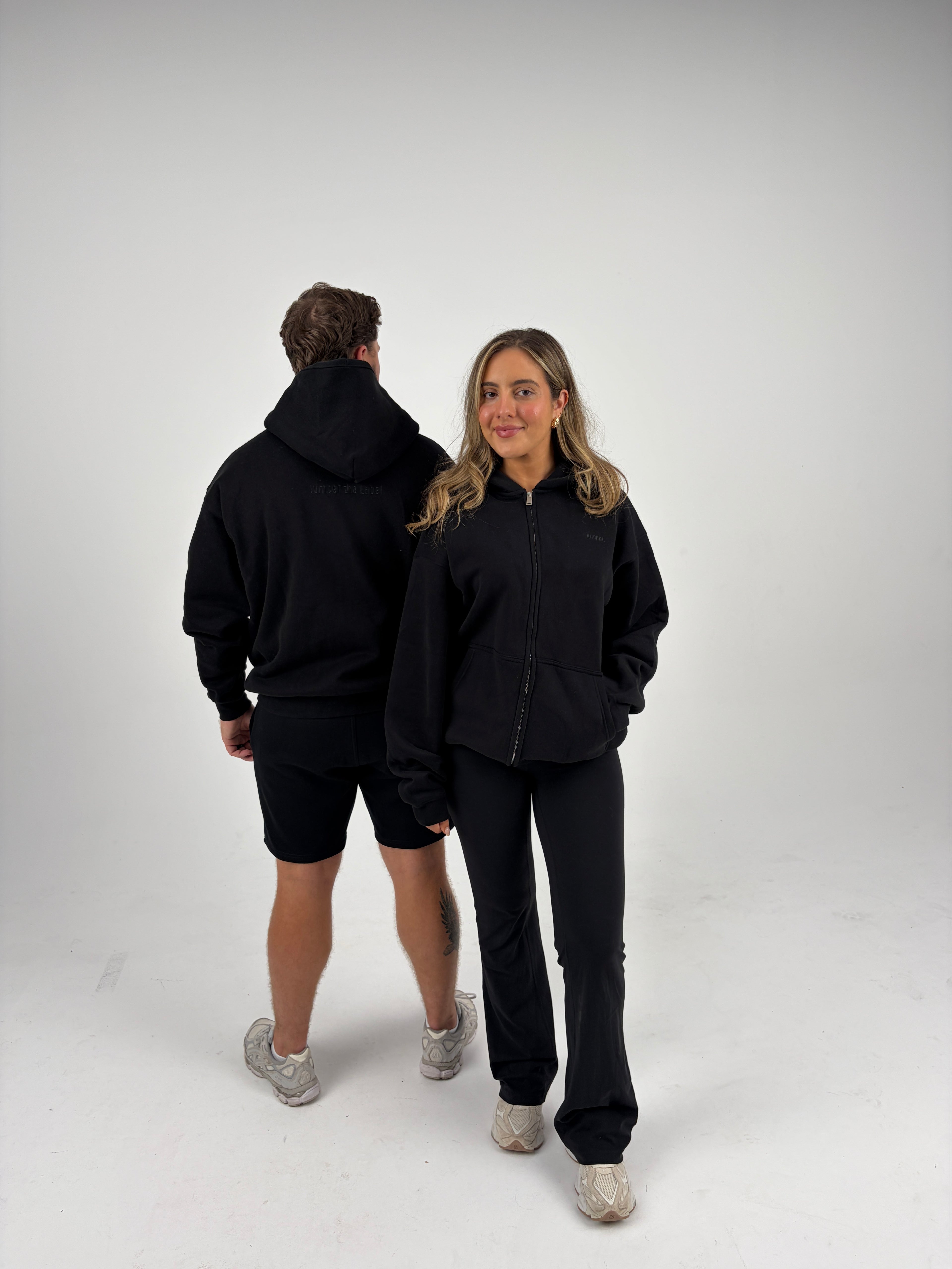 Oversized Zip Hoodie - Black