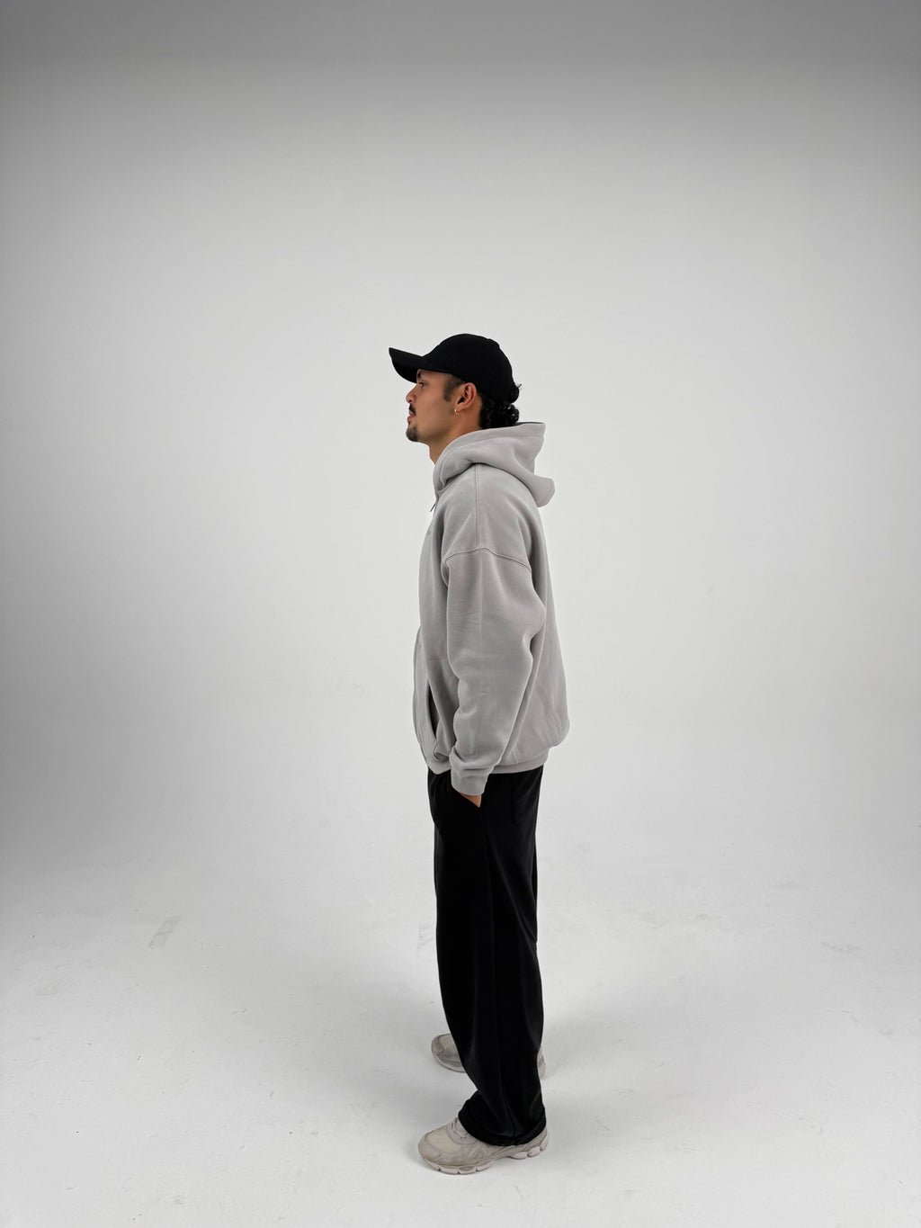 Oversized Zip Hoodie - Stone